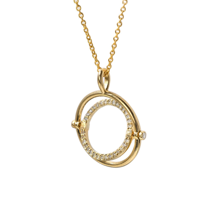 Pave Petite Spinner Necklace