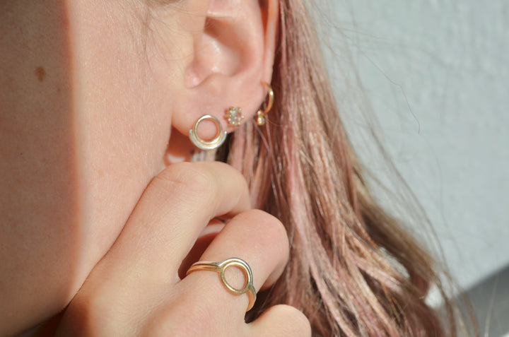 Sun and Moon Eclipse Studs