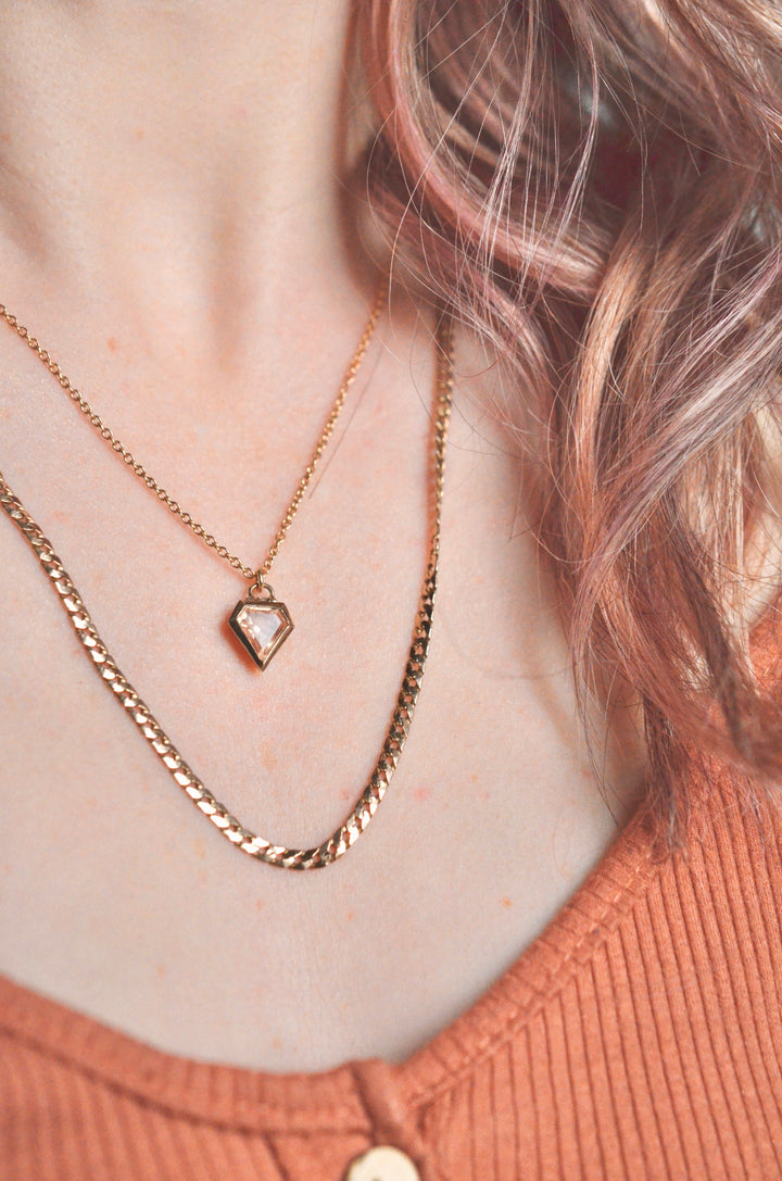 Oregon Sunstone Necklace with Kinetic Hinge