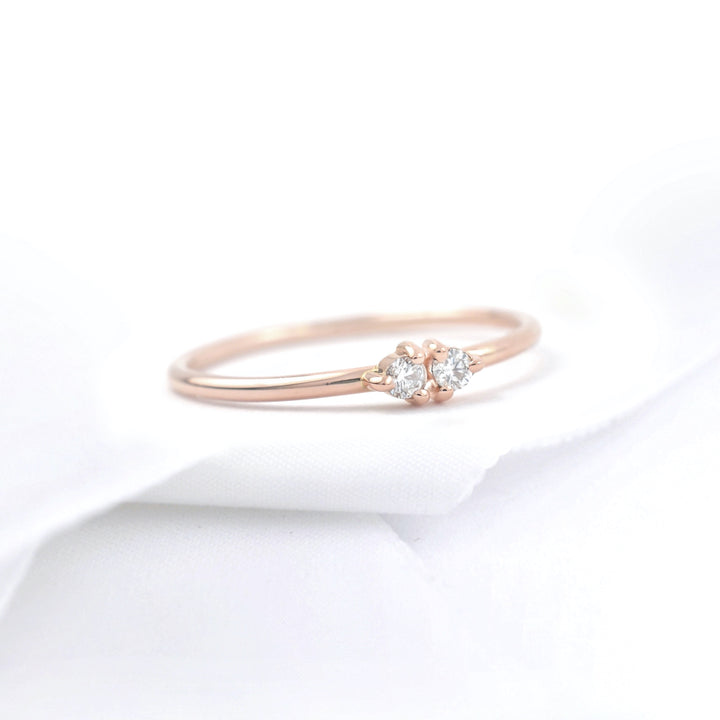 Toi et Moi Diamond Stacking Ring