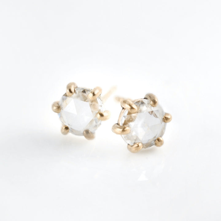 Rose Cut Moissanite Studs