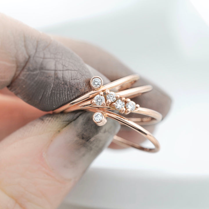 Toi et Moi Diamond Stacking Ring
