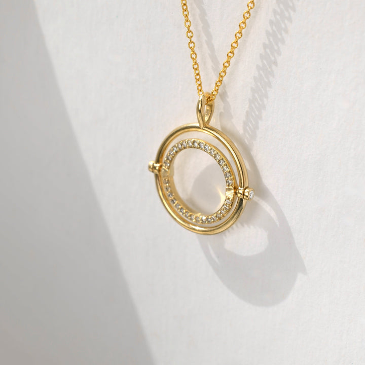 Pave Petite Spinner Necklace