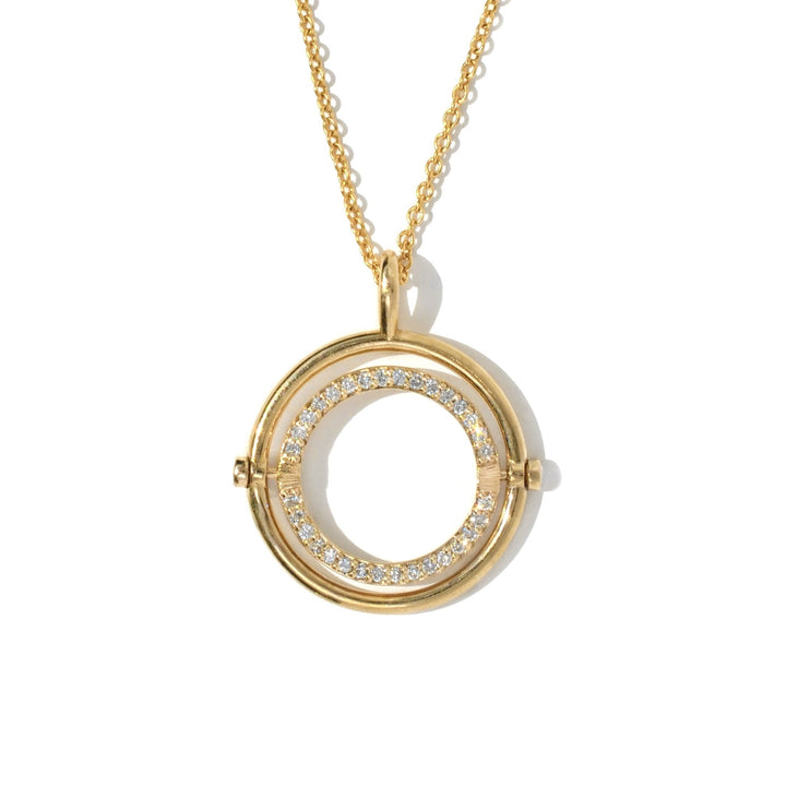 Pave Petite Spinner Necklace