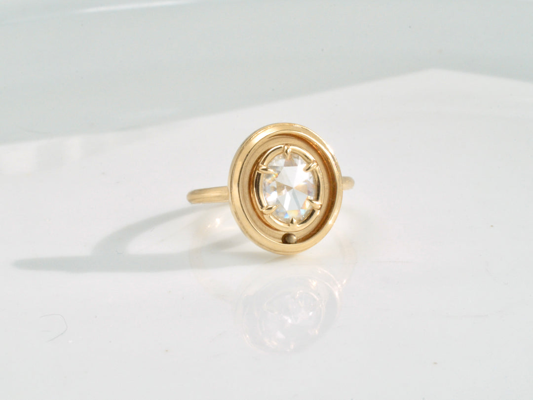 The Orbit Solitaire in Moissanite