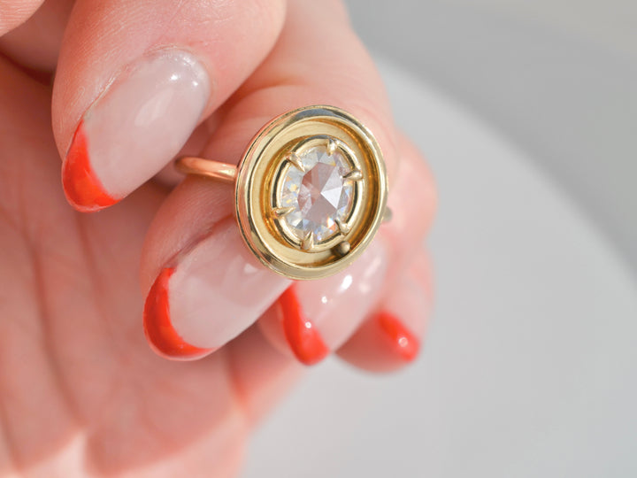 The Orbit Solitaire in Moissanite
