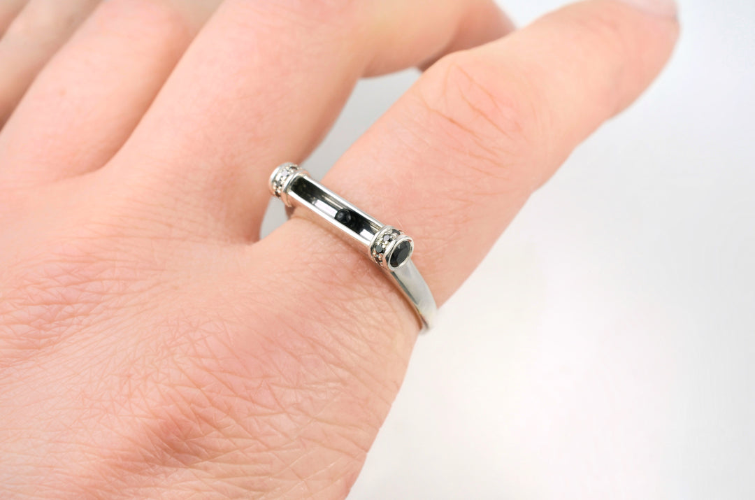 Pipeline Ring in Onyx