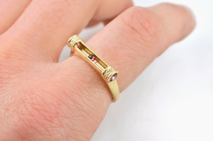Pipeline Ring in Rhodolite Garnet