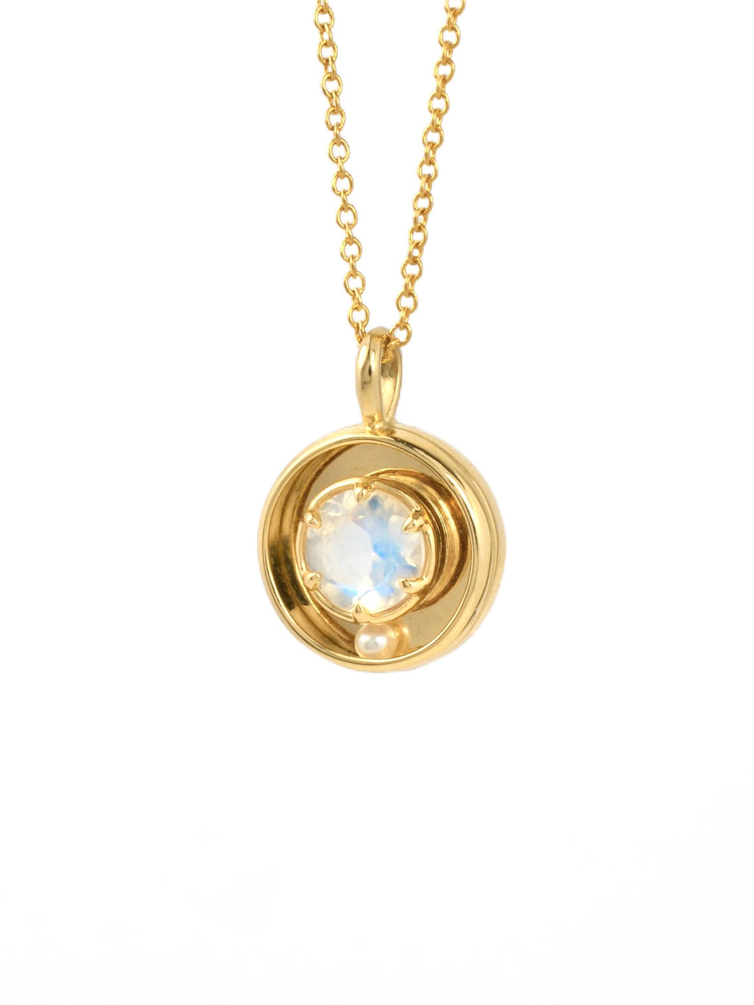 The Orbit Pendant in Moonstone