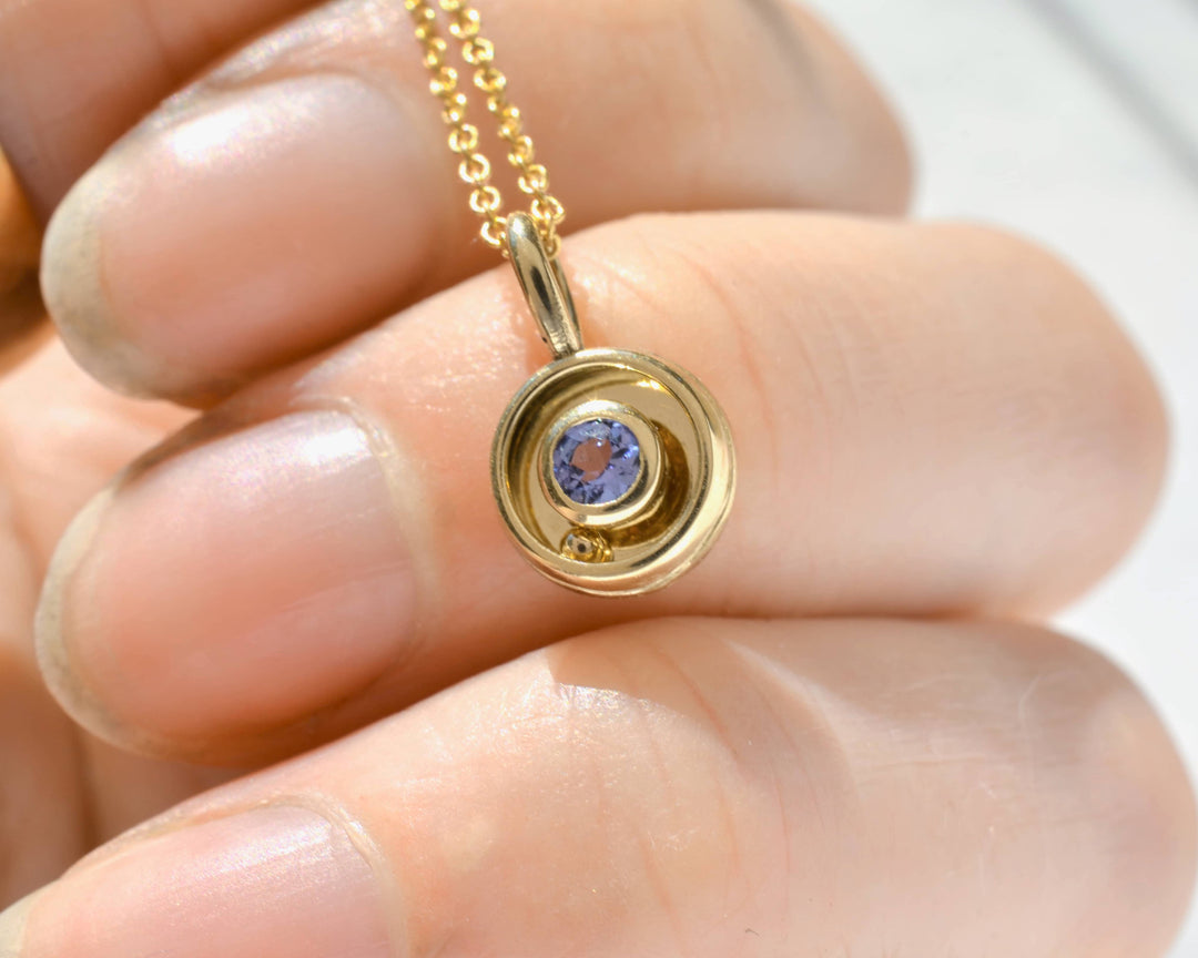 Tanzanite Orbit Charm 04