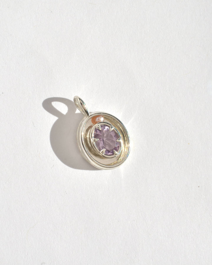 Lavender Chalcedony Orbit Charm 05