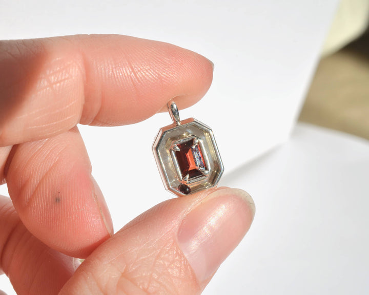 Garnet Orbit Charm 07