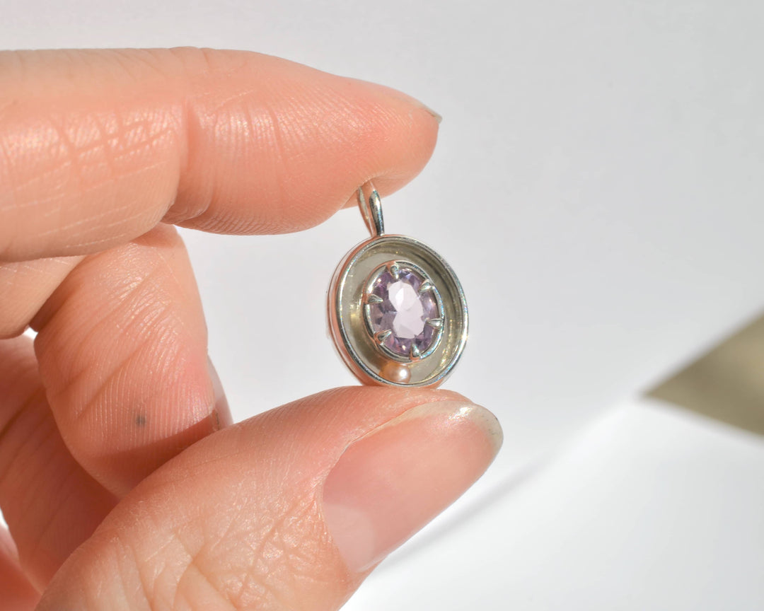 Lavender Chalcedony Orbit Charm 05
