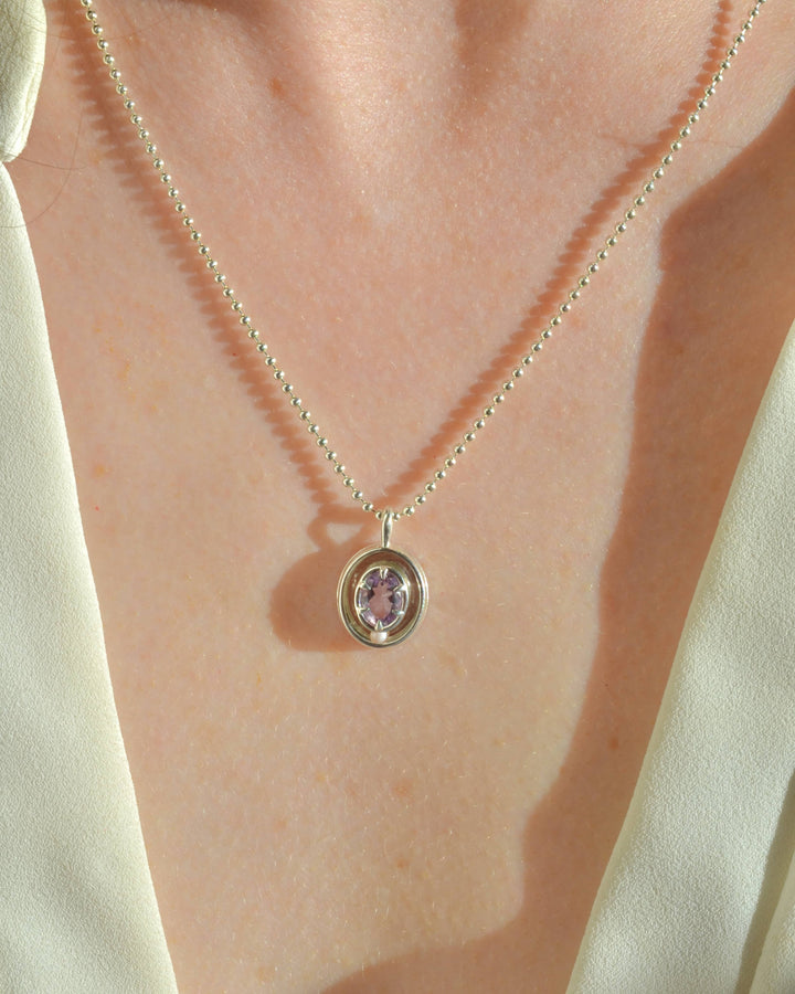 Lavender Chalcedony Orbit Charm 05