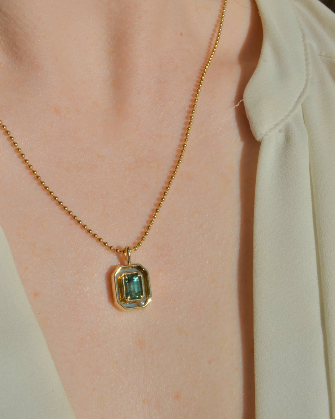 Teal Tourmaline Orbit Charm 02