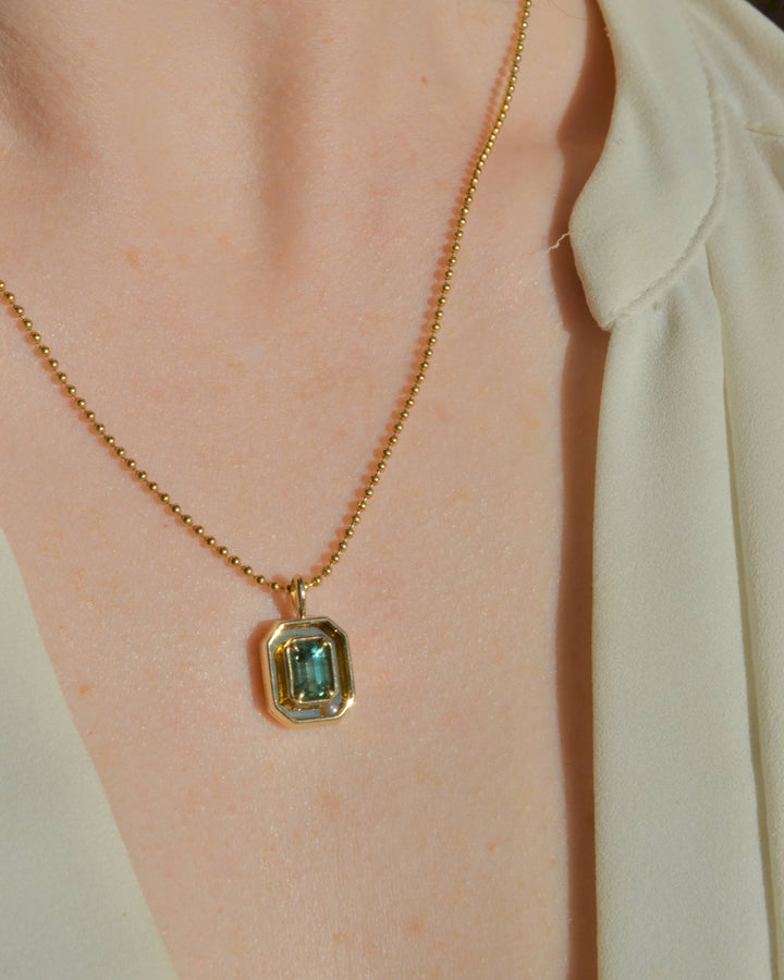 Teal Tourmaline Orbit Charm 02