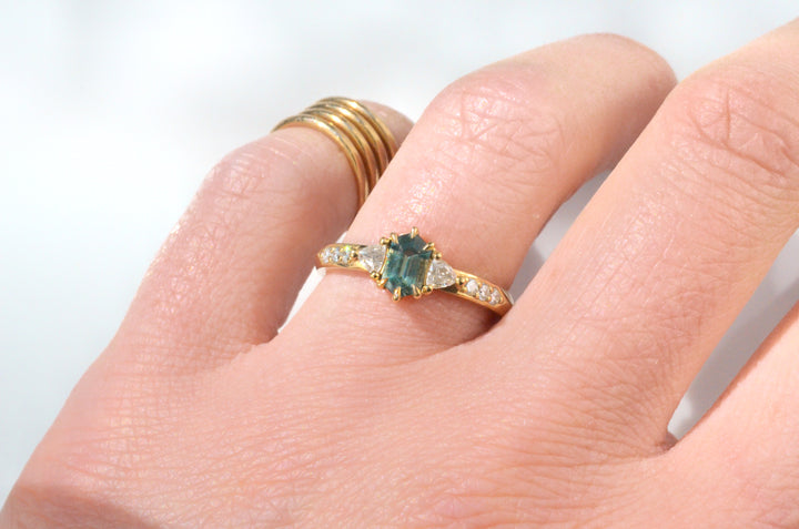 Montana Sapphire Hex Trio Ring