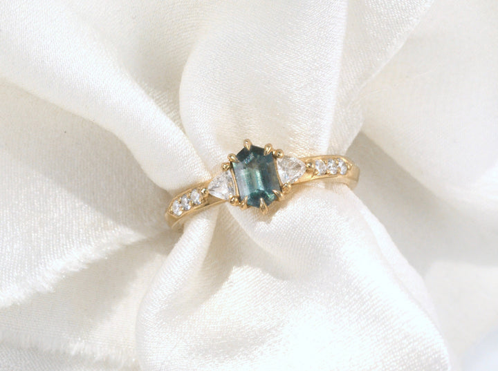 Montana Sapphire Hex Trio Ring