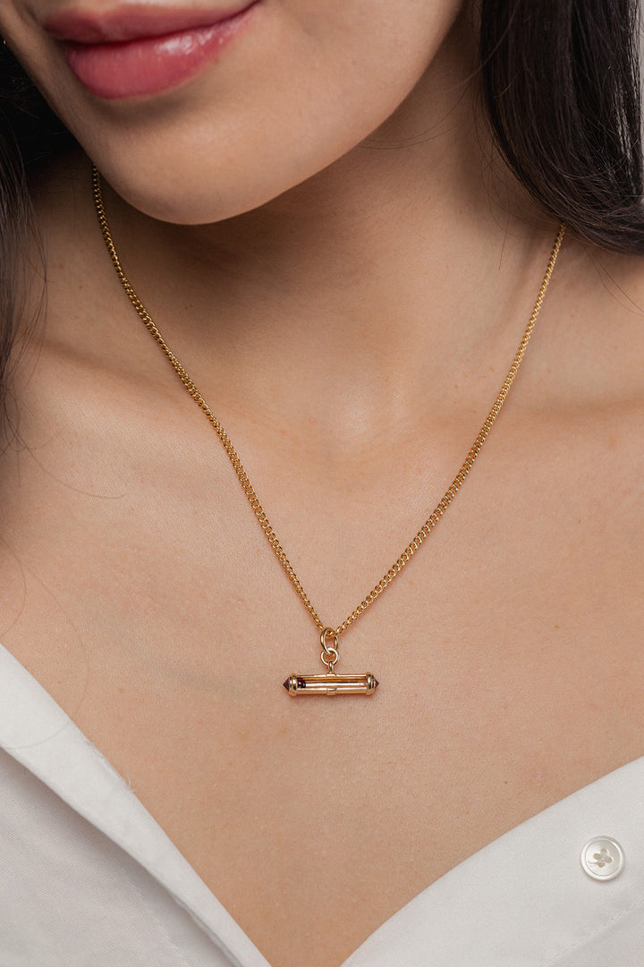 Pipeline T-Bar Pendant - Gold
