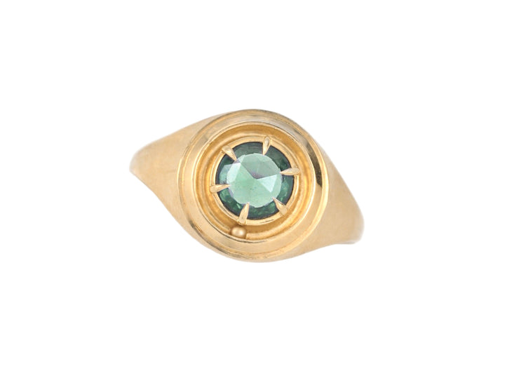 The Orbit Signet in Green Sapphire