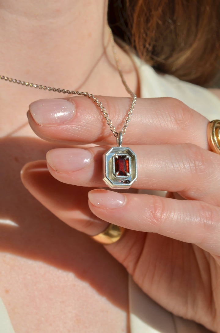 Garnet Orbit Charm 07