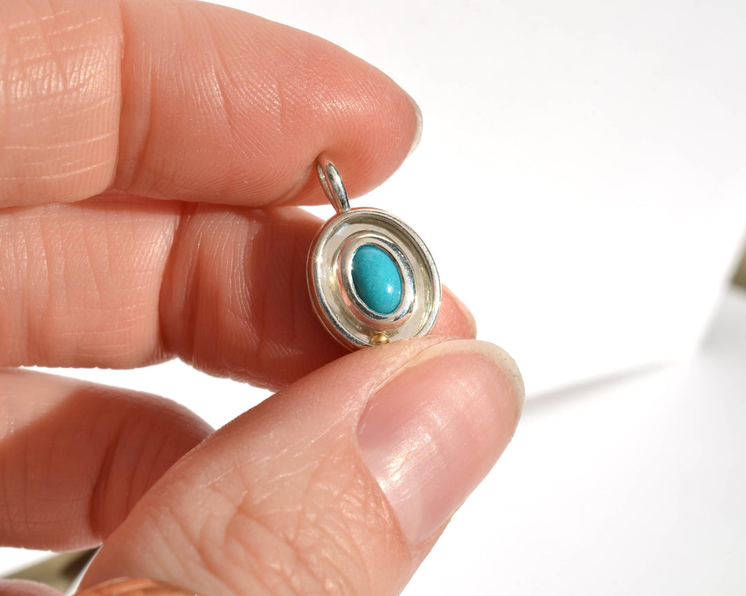 Turquoise Orbit Charm 06