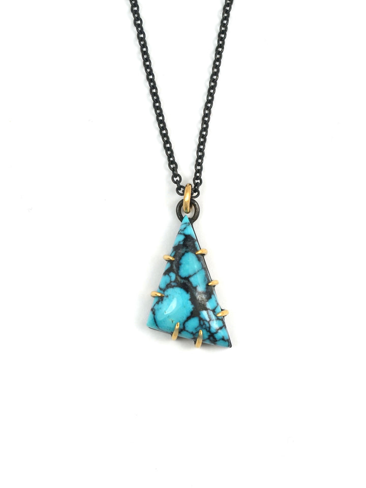 Black and Gold Turquoise Claw Pendant