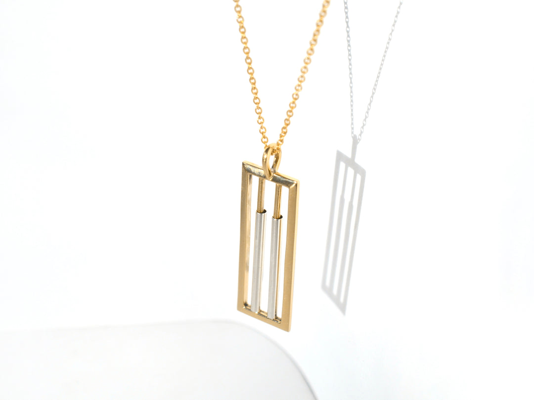Brass Rolling Fidget Necklace