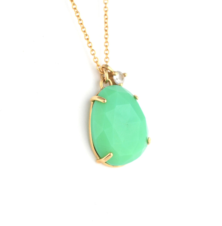 SALE Green Chrysoprase Necklace