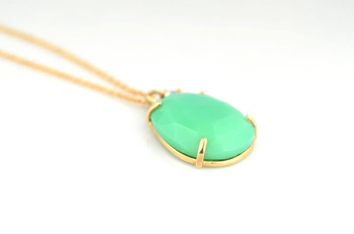SALE Green Chrysoprase Necklace