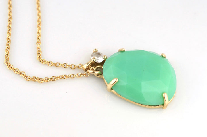 SALE Green Chrysoprase Necklace