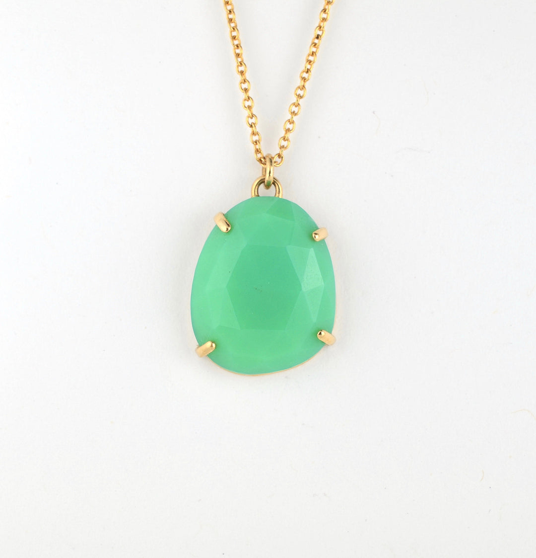 SALE Green Chrysoprase Necklace