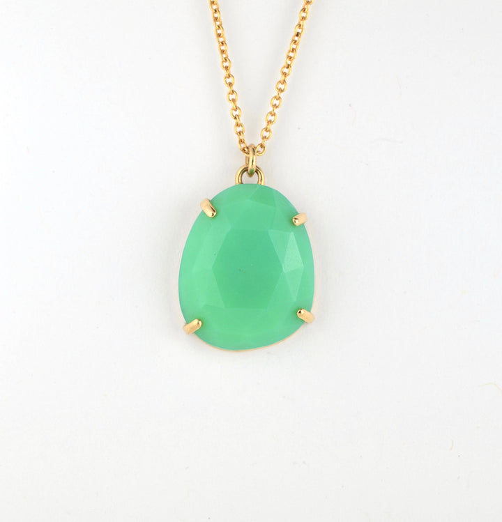 SALE Green Chrysoprase Necklace