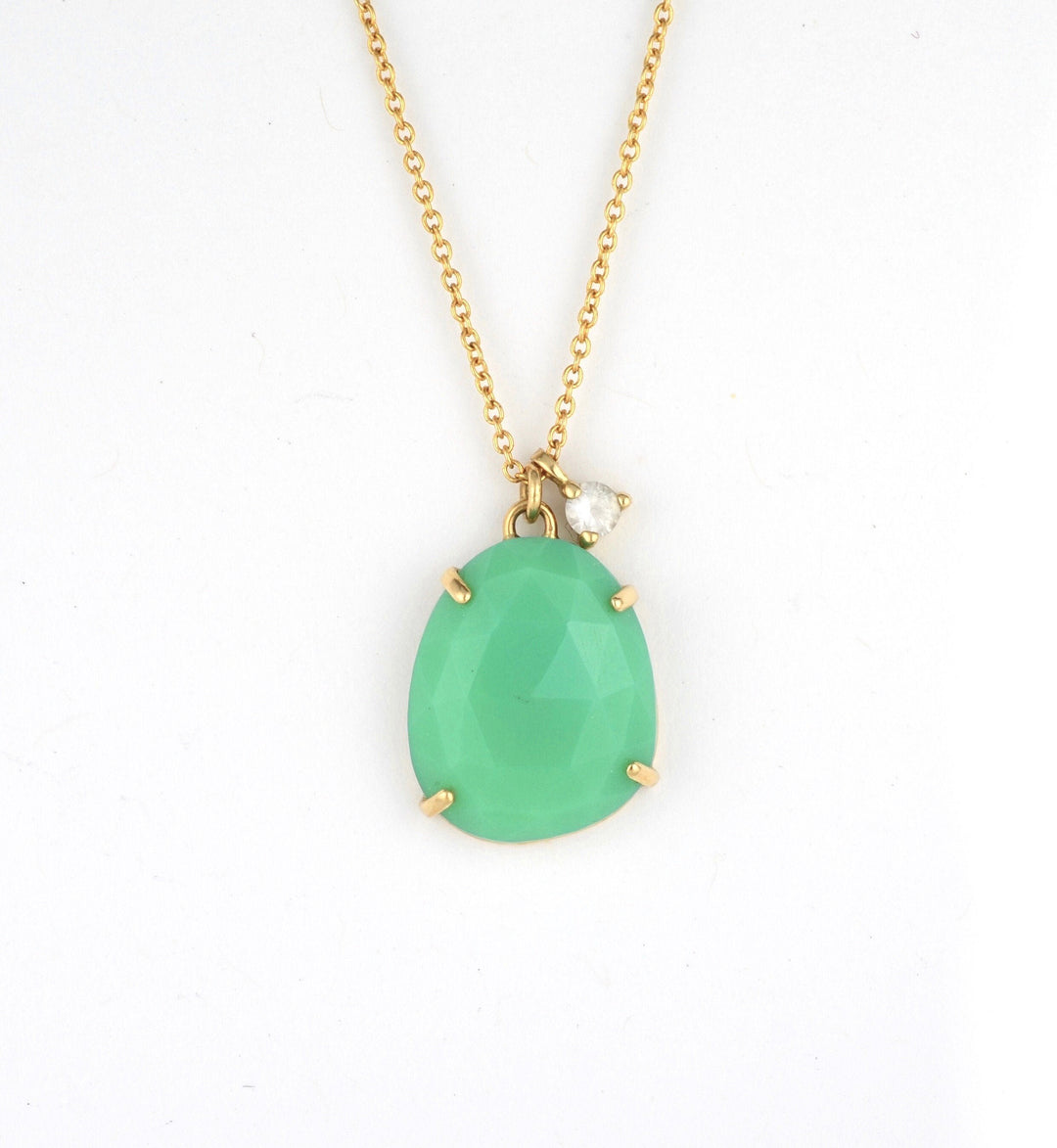 SALE Green Chrysoprase Necklace