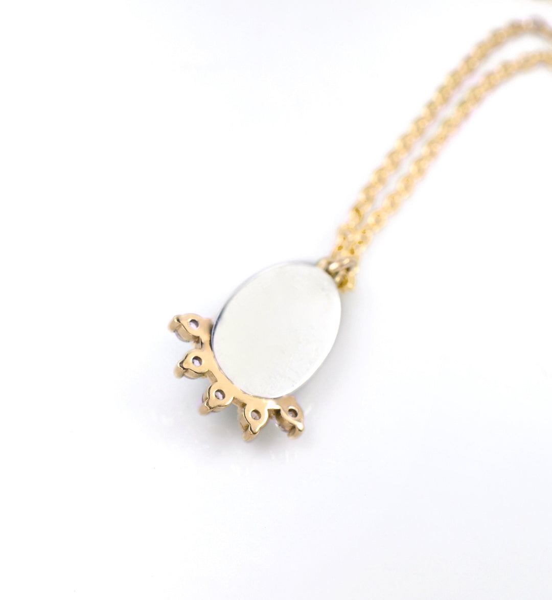 Aquamarine Halo Necklace